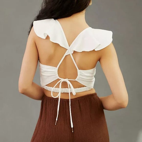 Anthropologie Pilcro Striped Ruffle Cami XL new with tag - Picture 4 of 8